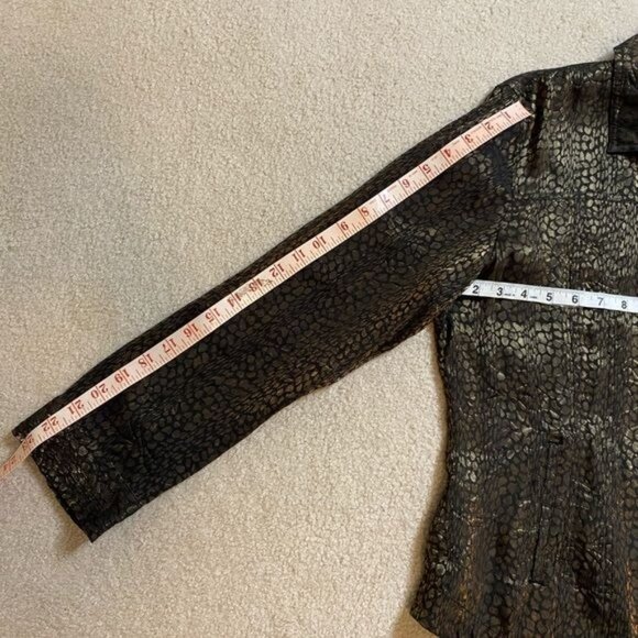 Chico's Animal Print Button Down Blouse - Picture 6 of 9